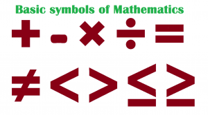 Basic Mathematics Symbols and Signs